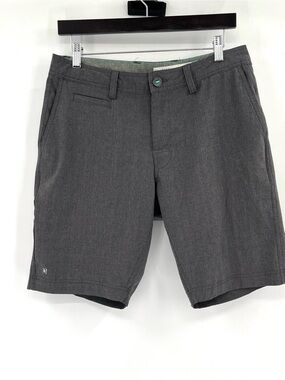 LINKSOUL Golf Shorts Grey Pockets Men 32 Athletic Chino Stretch Golfing Gray